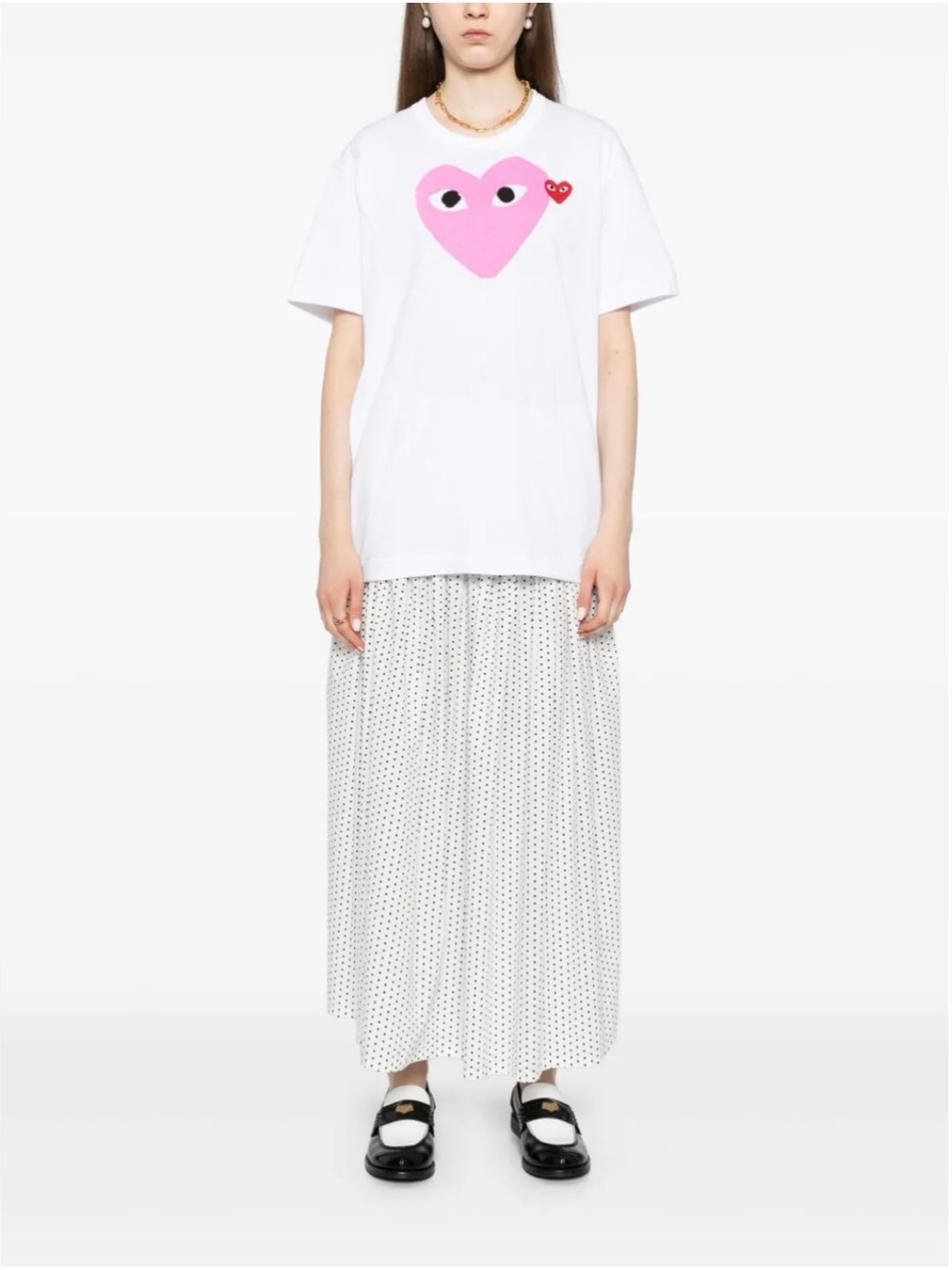 NWT Comme des Garcons heart-printed T-shirt